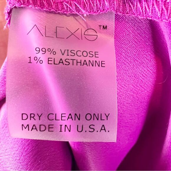 NWT Alexis Pink Seine MIDI dress‎ removable wrist ruffles S - Picture 9 of 10